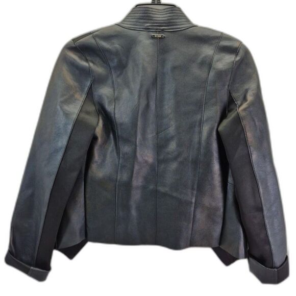 Guess Black Faux Leather Vingtage Jacket - Size Small - Picture 2 of 7